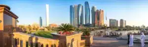 panorama sur la ville d'abu Dhabi