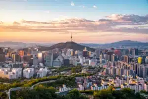 panorama sur seoul en Corée du Sud