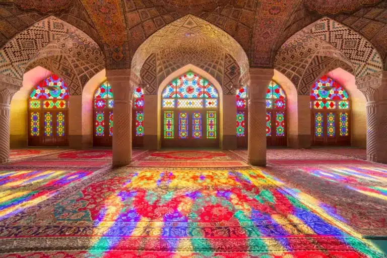 Iran mosaïque soleil replantant les couleur