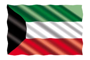 Image du drapeau du koweit au vent