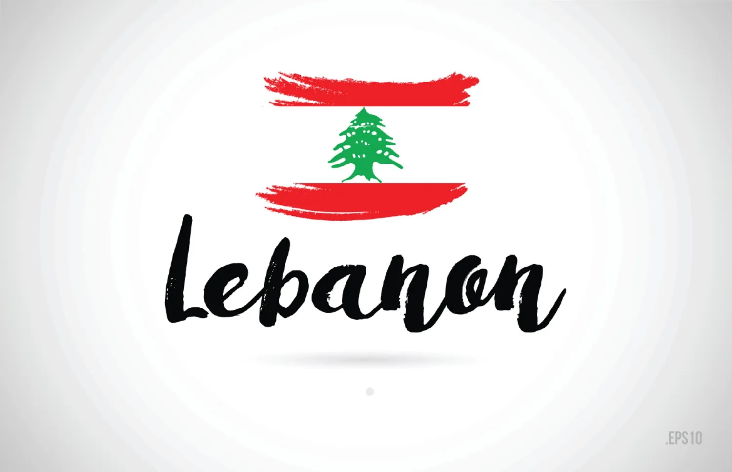 drapeau du Liban avec le mot Lebanon