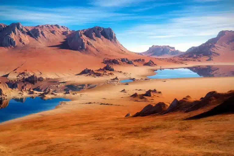 nature en Algérie représentant un désert avec des oasis