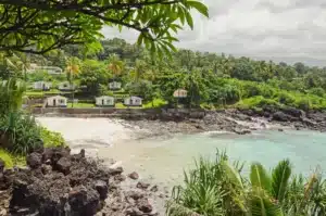 image avec vue sur la nature des Comores plage paradisiaque