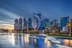 doha skyline sur la ville