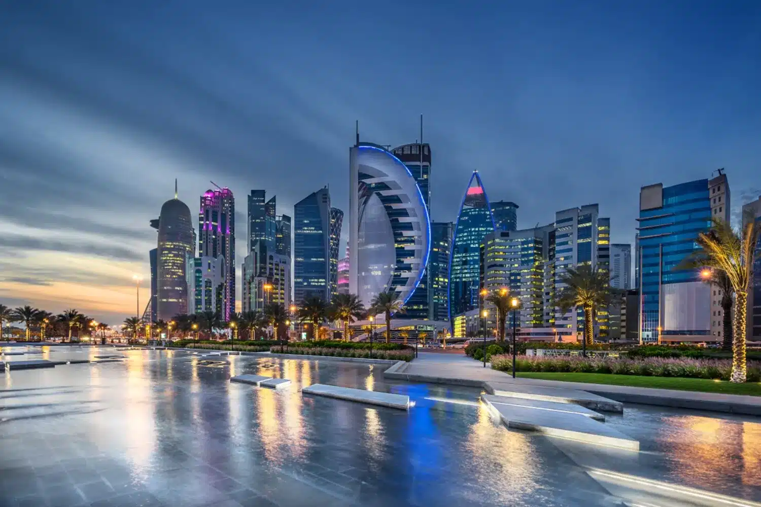 doha skyline sur la ville