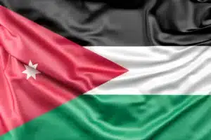 Image drapeau jordanien au vent