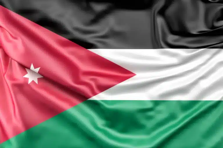 Image drapeau jordanien au vent
