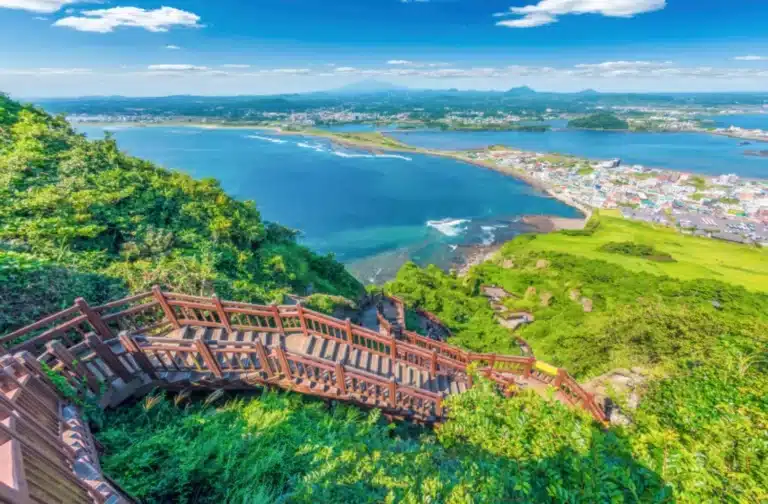 vue panoramique sur jeju en Corée