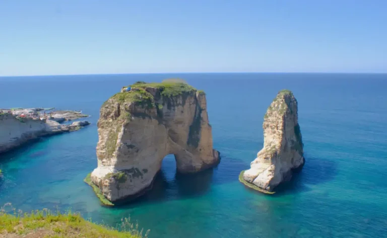 Les Rochers du Pigeon à Raouché, Beyrouth, Liban.