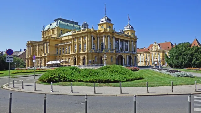 L’Opéra national de Zagreb, bâtiment emblématique de la capitale de la Croatie.