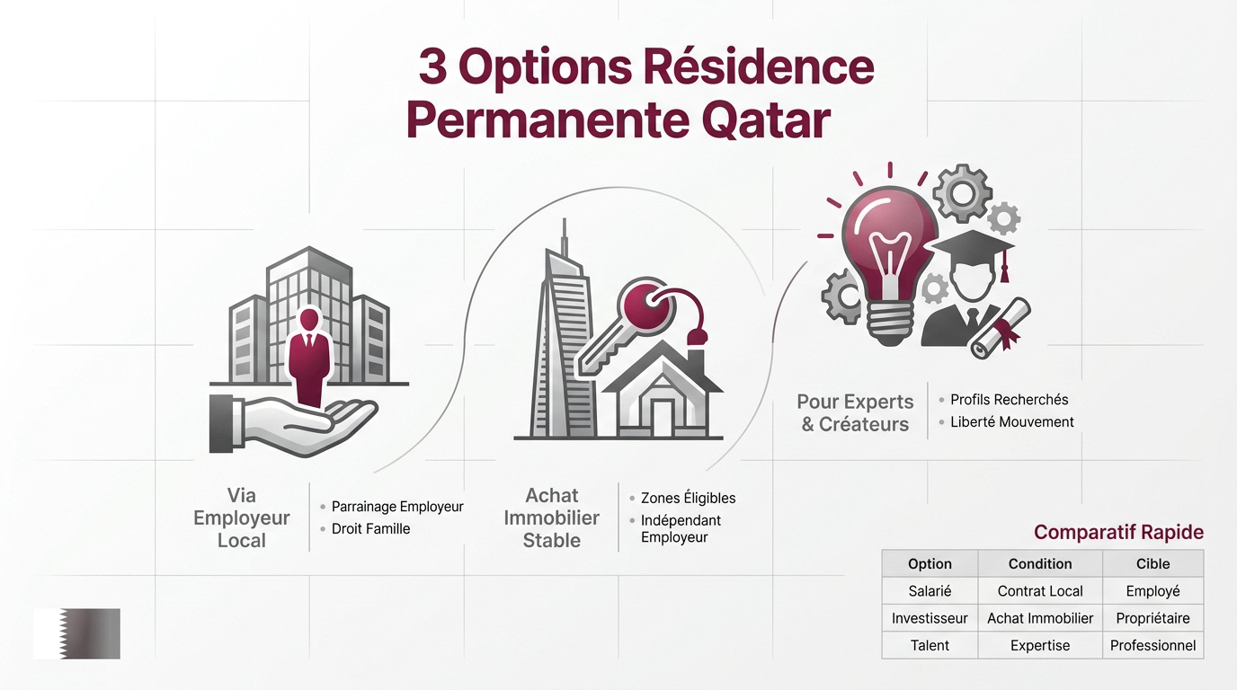 Options de résidence permanente et expatriation au Qatar