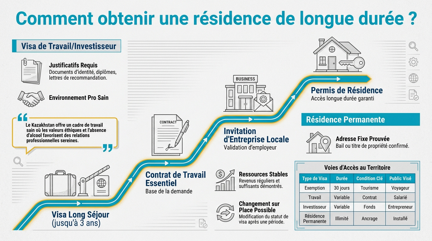 Formalités pour la résidence de longue durée au Kazakhstan