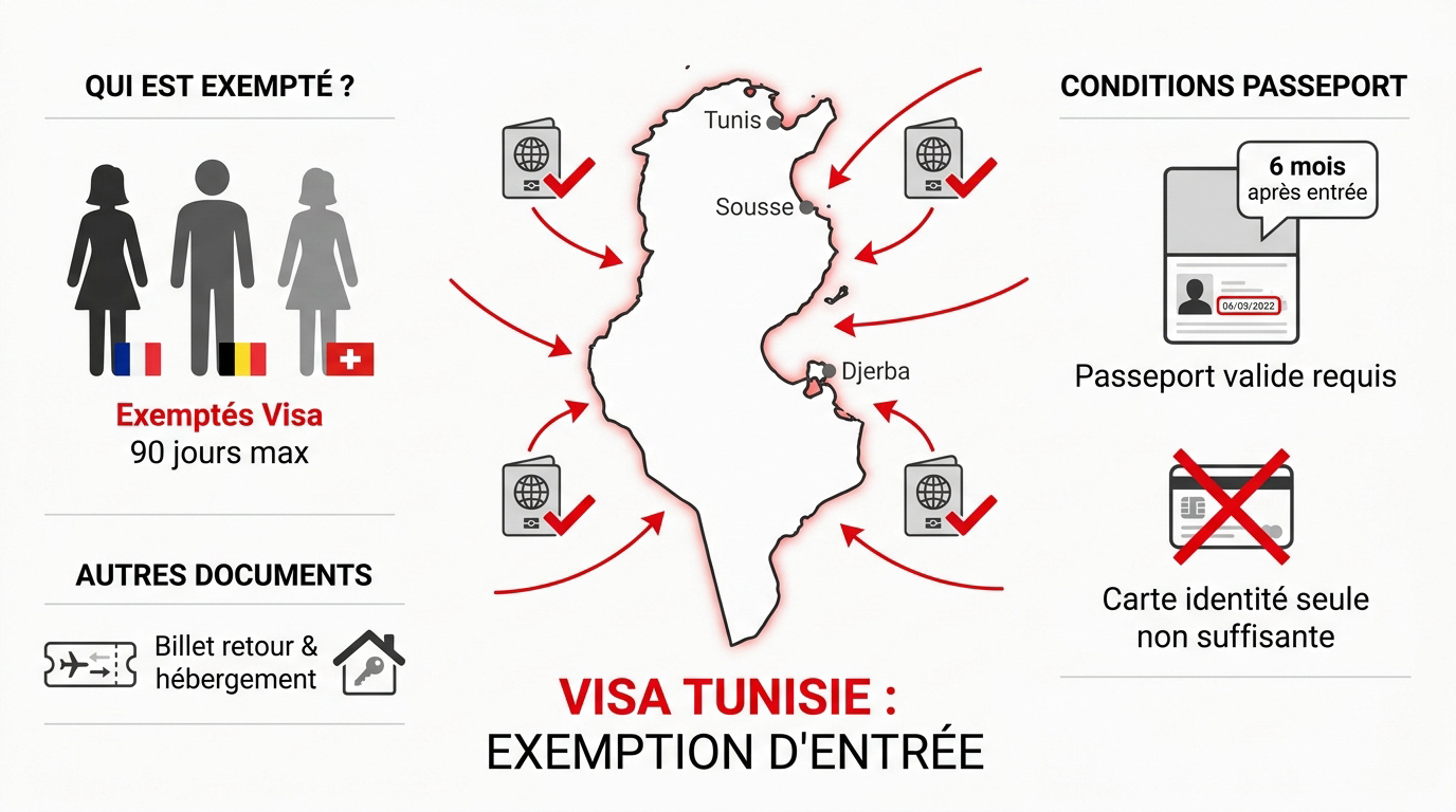 Conditions d'entrée Tunisie