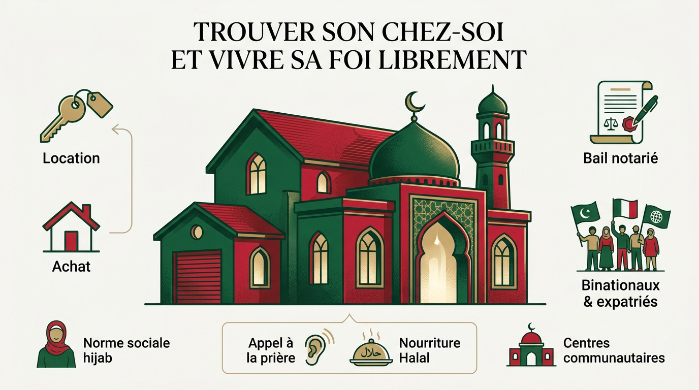 Logement moderne et mosquée en Algérie pour une expatriation réussie