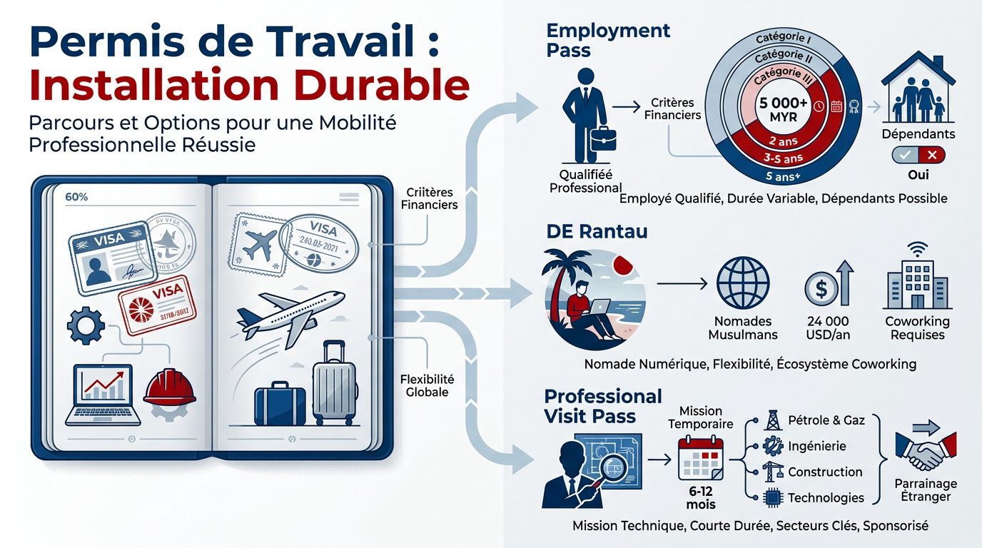 Expatriés travaillant dans un bureau moderne à Kuala Lumpur en Malaisie