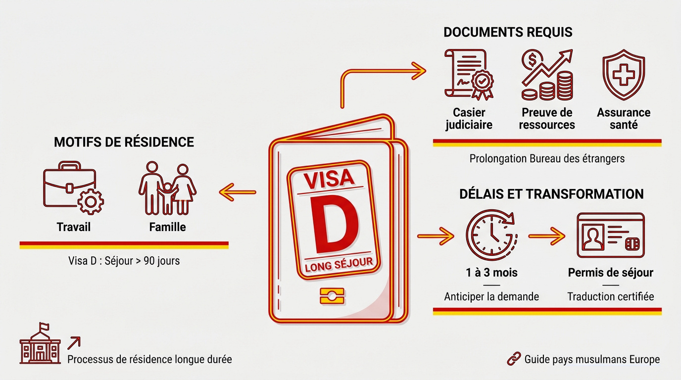 Processus de demande de visa D et titre de séjour en Macédoine du Nord