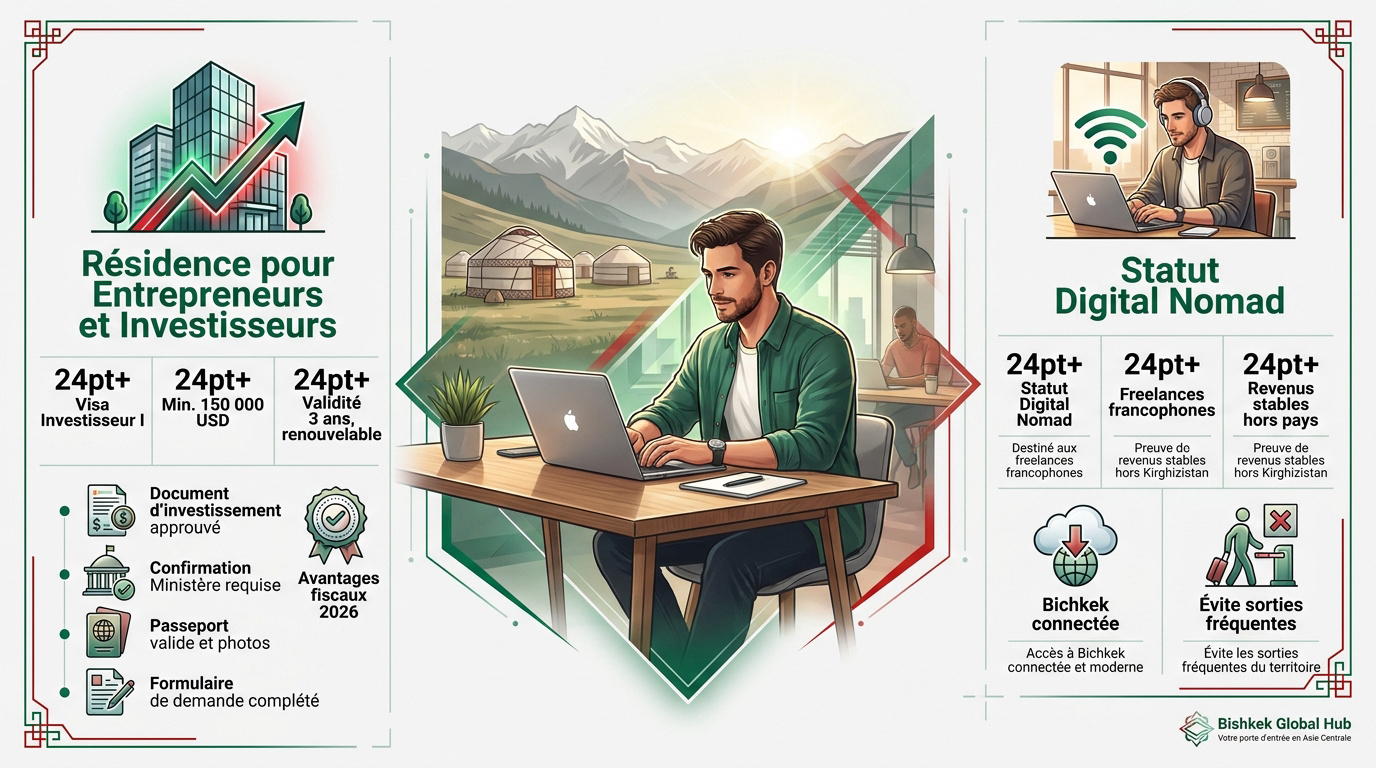 Entrepreneurs et digital nomads travaillant au Kirghizistan
