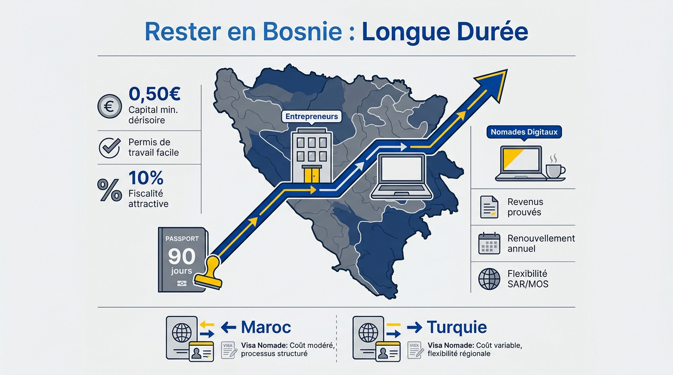 Expatriation et résidence longue durée en Bosnie pour les musulmans