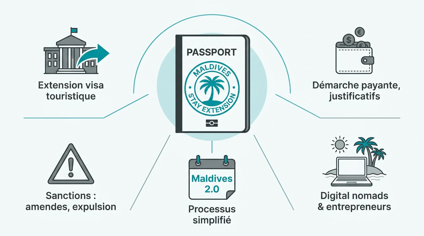 Solutions pour prolonger son séjour et visa aux Maldives