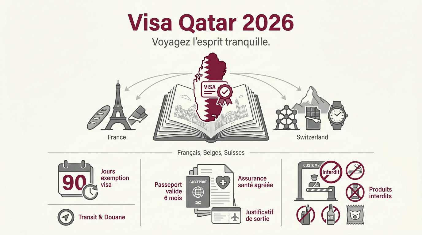Visa pour le Qatar et formalités d'entrée pour les expatriés francophones