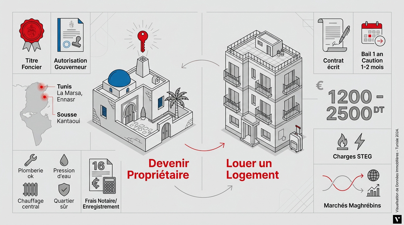 Comparaison entre la location et l'achat immobilier en Tunisie pour les expatriés