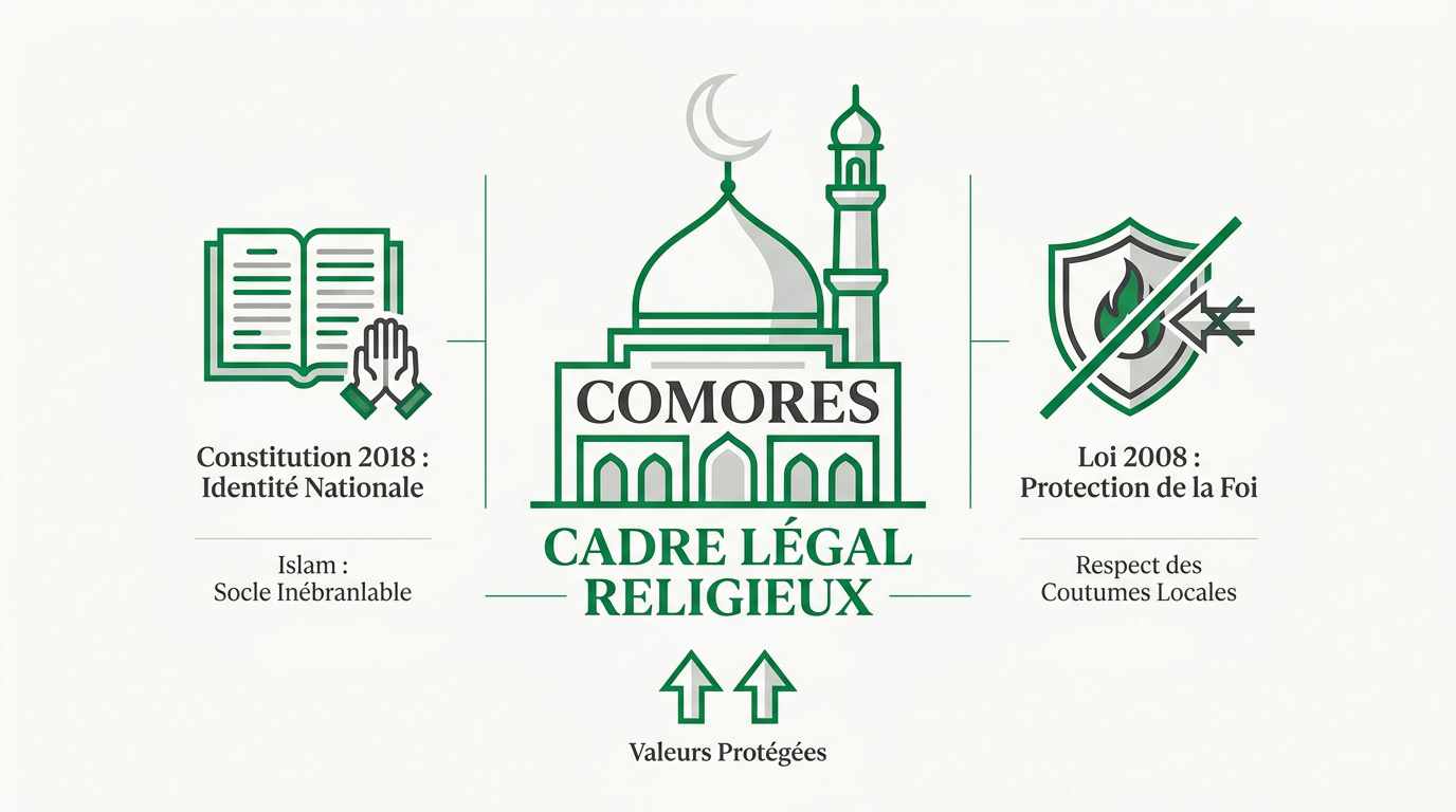 Symboles de la justice et de l'islam aux Comores