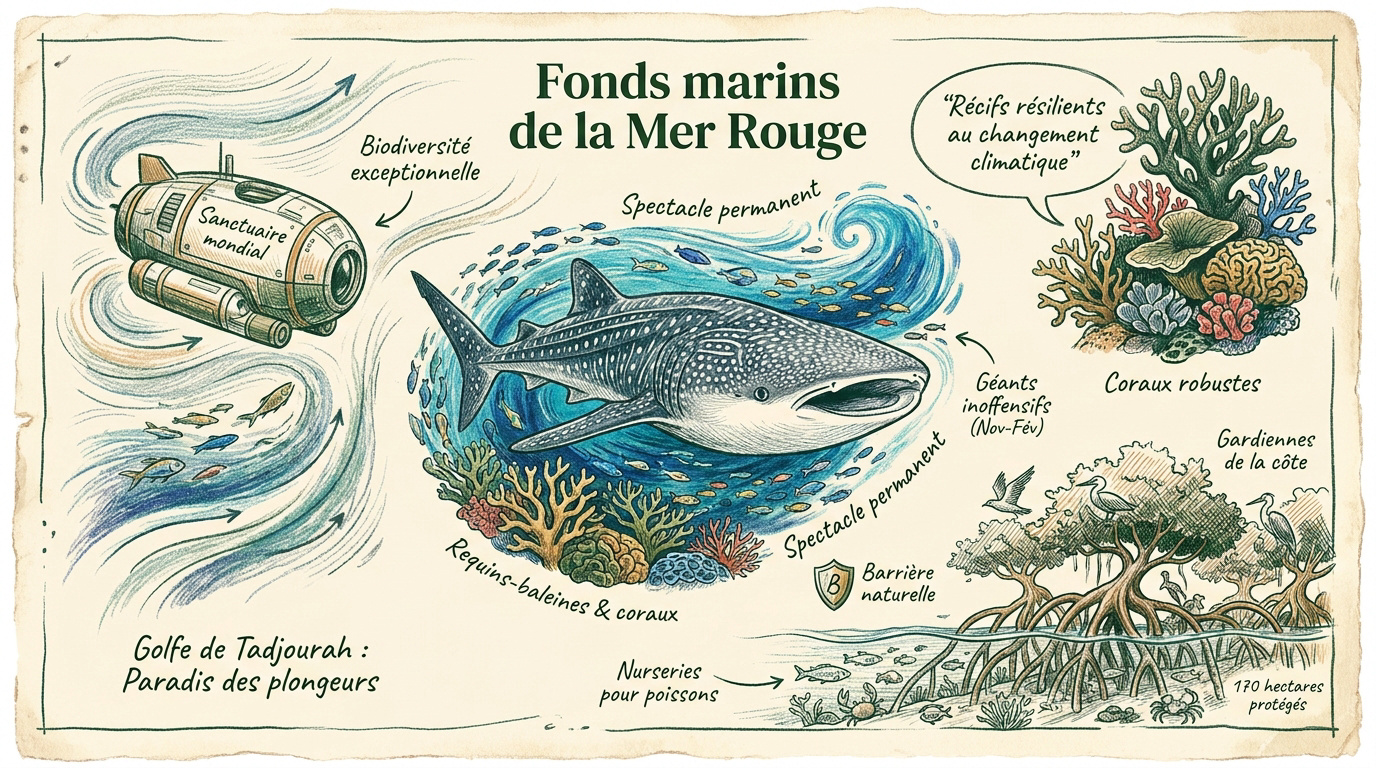 Récifs coralliens et biodiversité marine à Djibouti