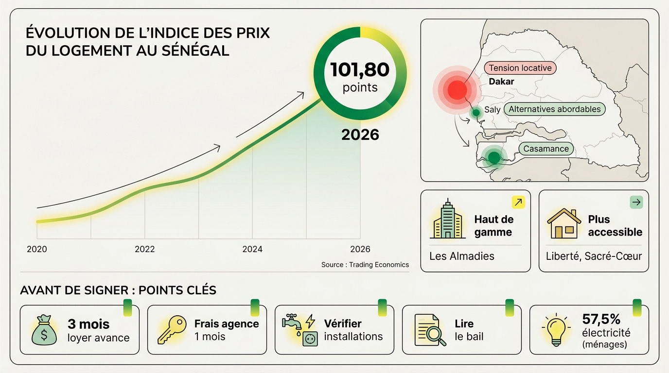 Indice des prix du logement au Sénégal et conseils pour louer à Dakar