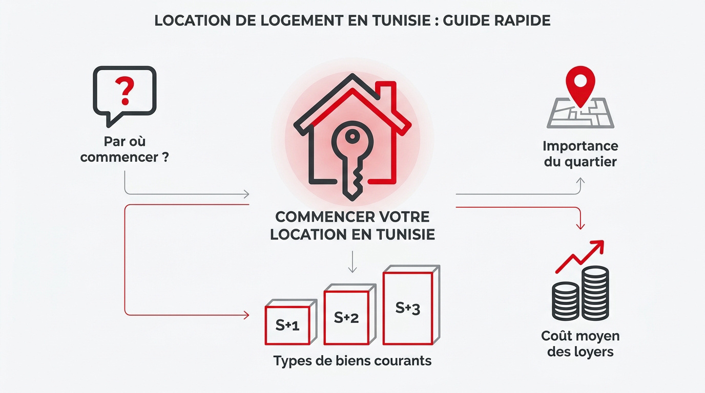 Infographie des prix et types de logements en Tunisie