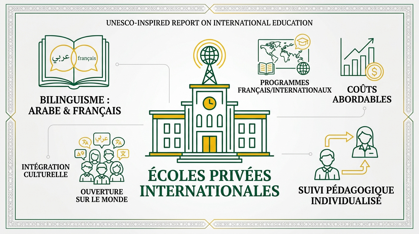 Infographie sur l'éducation internationale et les systèmes scolaires en Mauritanie