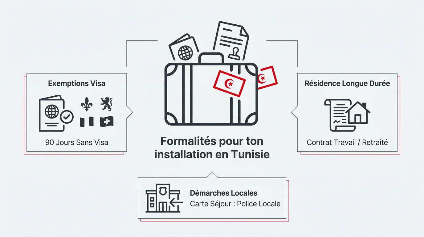Formalités administratives et passeport pour s'installer en Tunisie