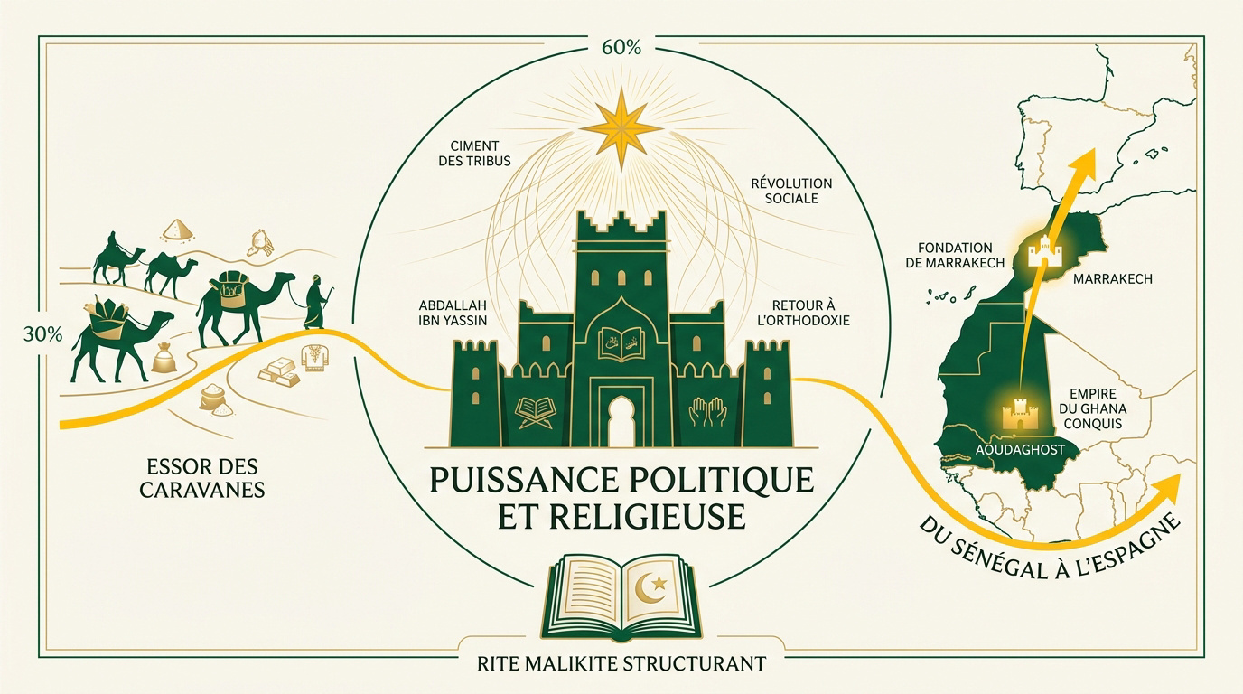 Expansion de l'empire Almoravide à travers le Sahara et le Maghreb