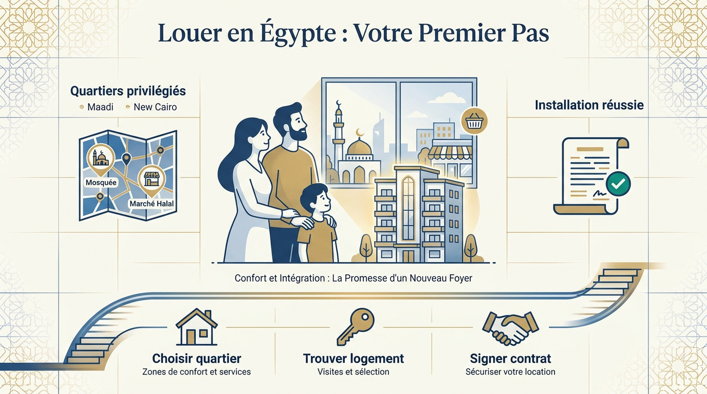 Immeuble résidentiel moderne au Caire pour expatriés