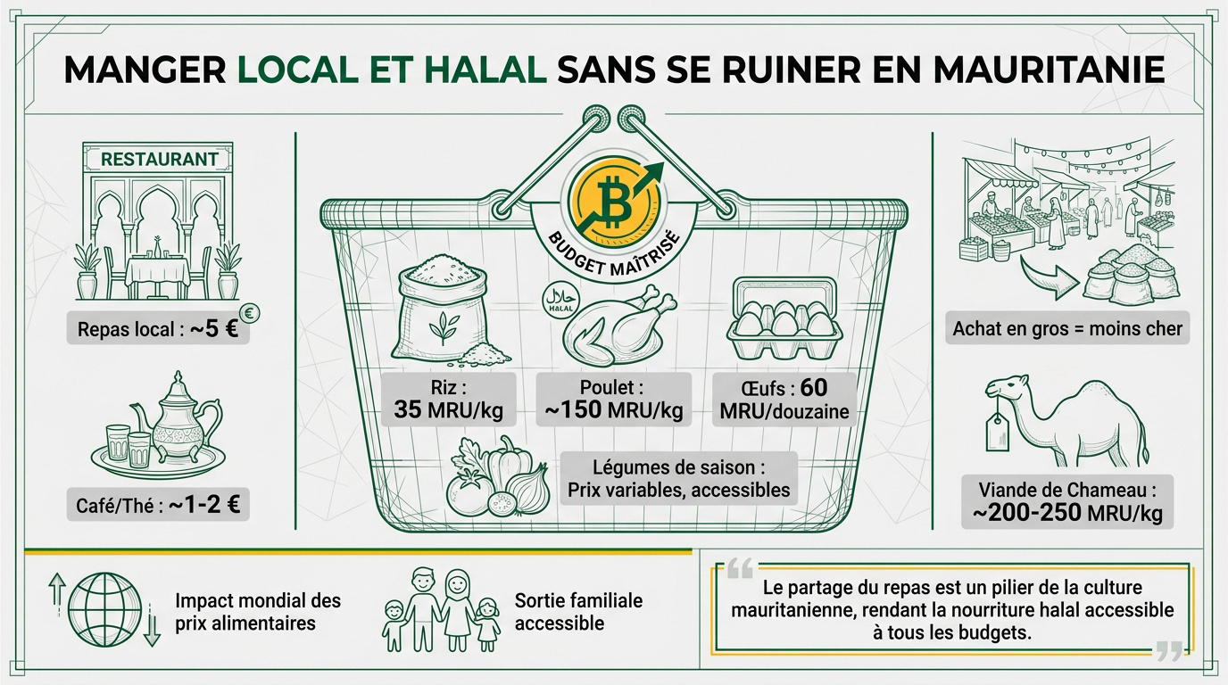 Plat traditionnel mauritanien servi dans un restaurant local à Nouakchott