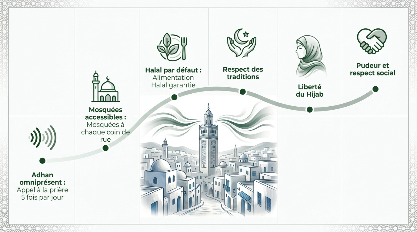 Pratique de la religion en Tunisie et vie quotidienne des expatriés musulmans