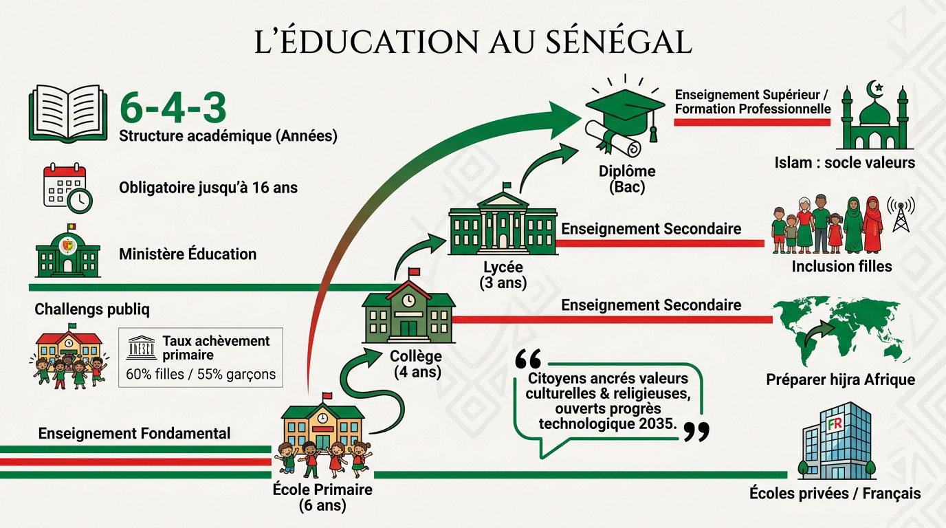 Structure du système éducatif au Sénégal et enjeux de scolarisation