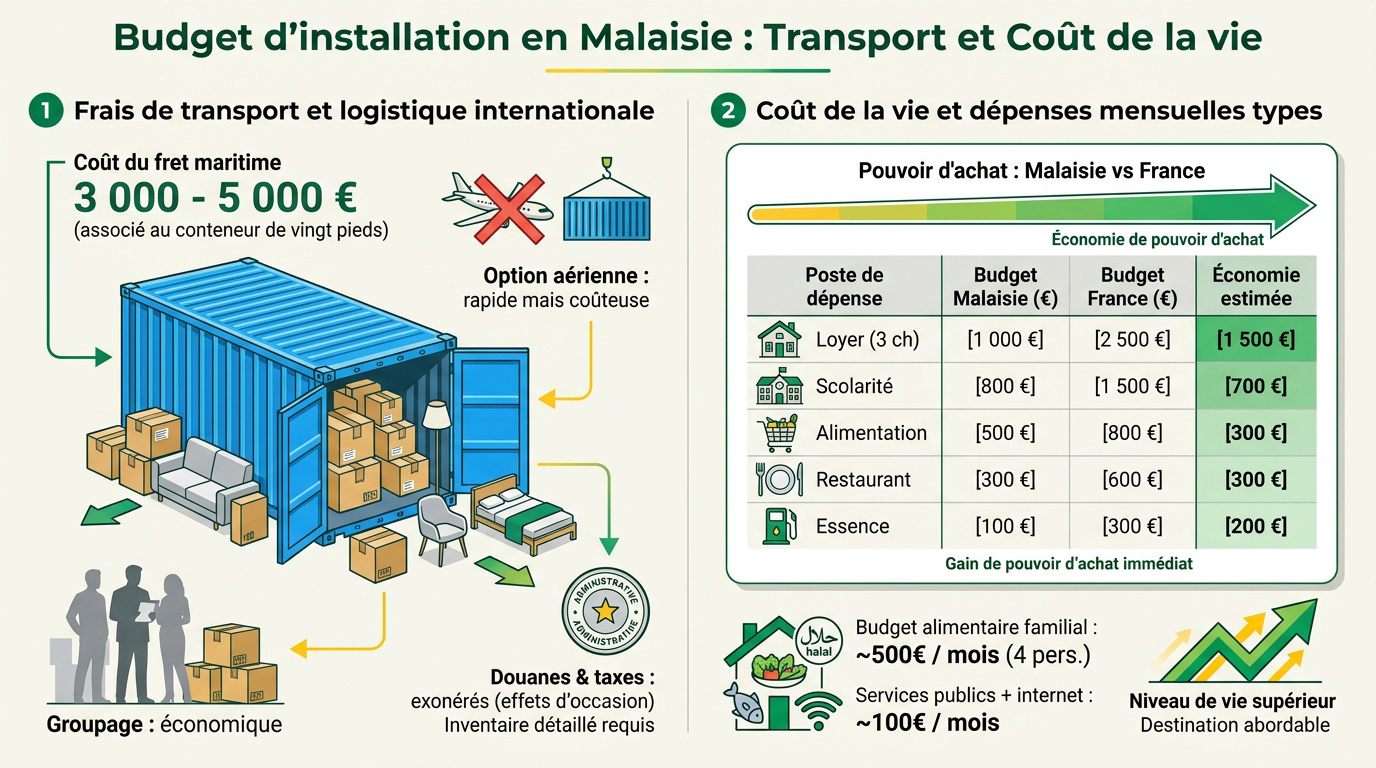 Déménagement en Malaisie transport et coût de la vie
