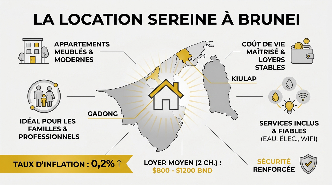 Logement moderne et confortable à Brunei pour expatriés