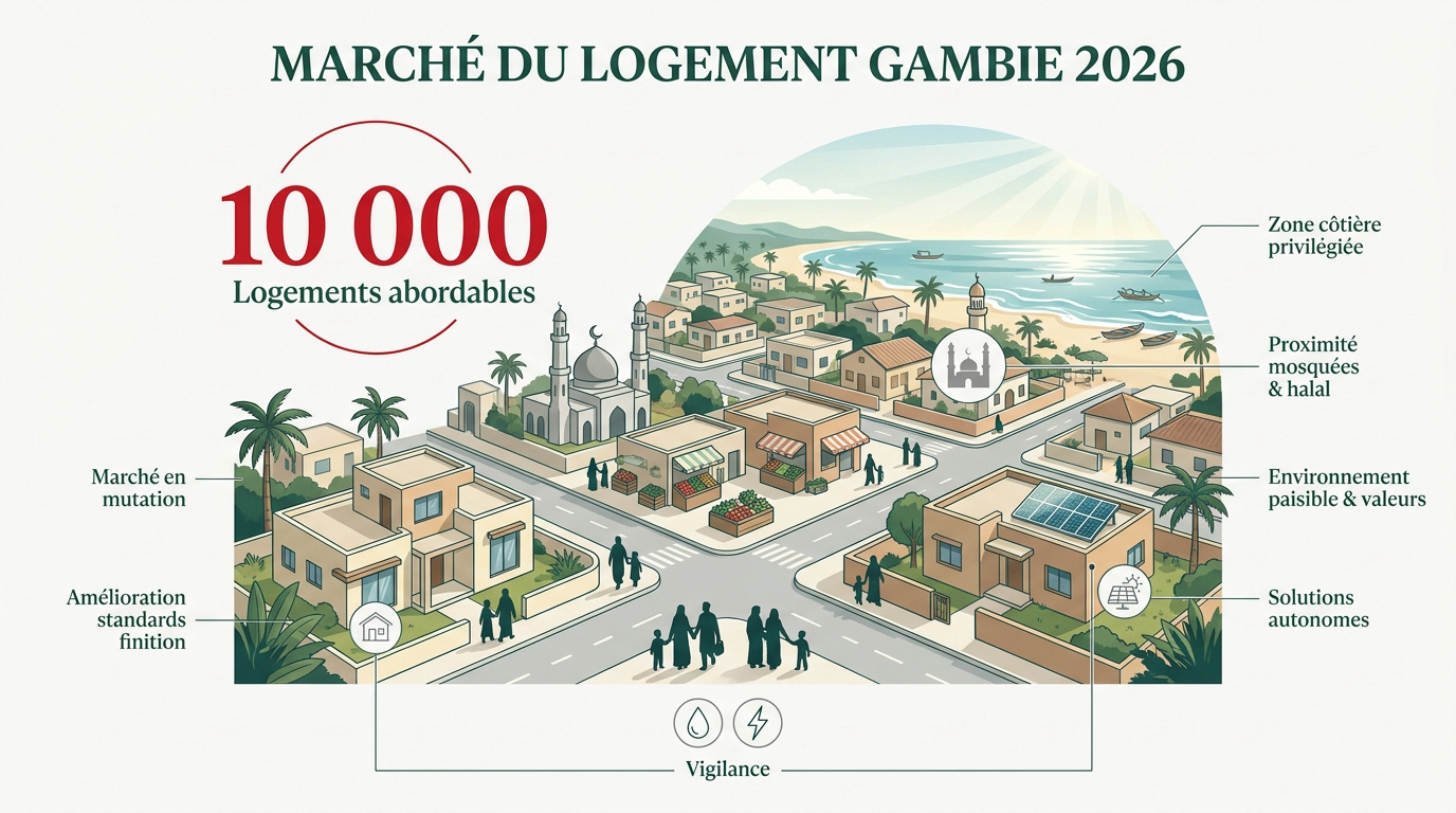 Construction de nouveaux logements modernes et abordables en Gambie pour 2026