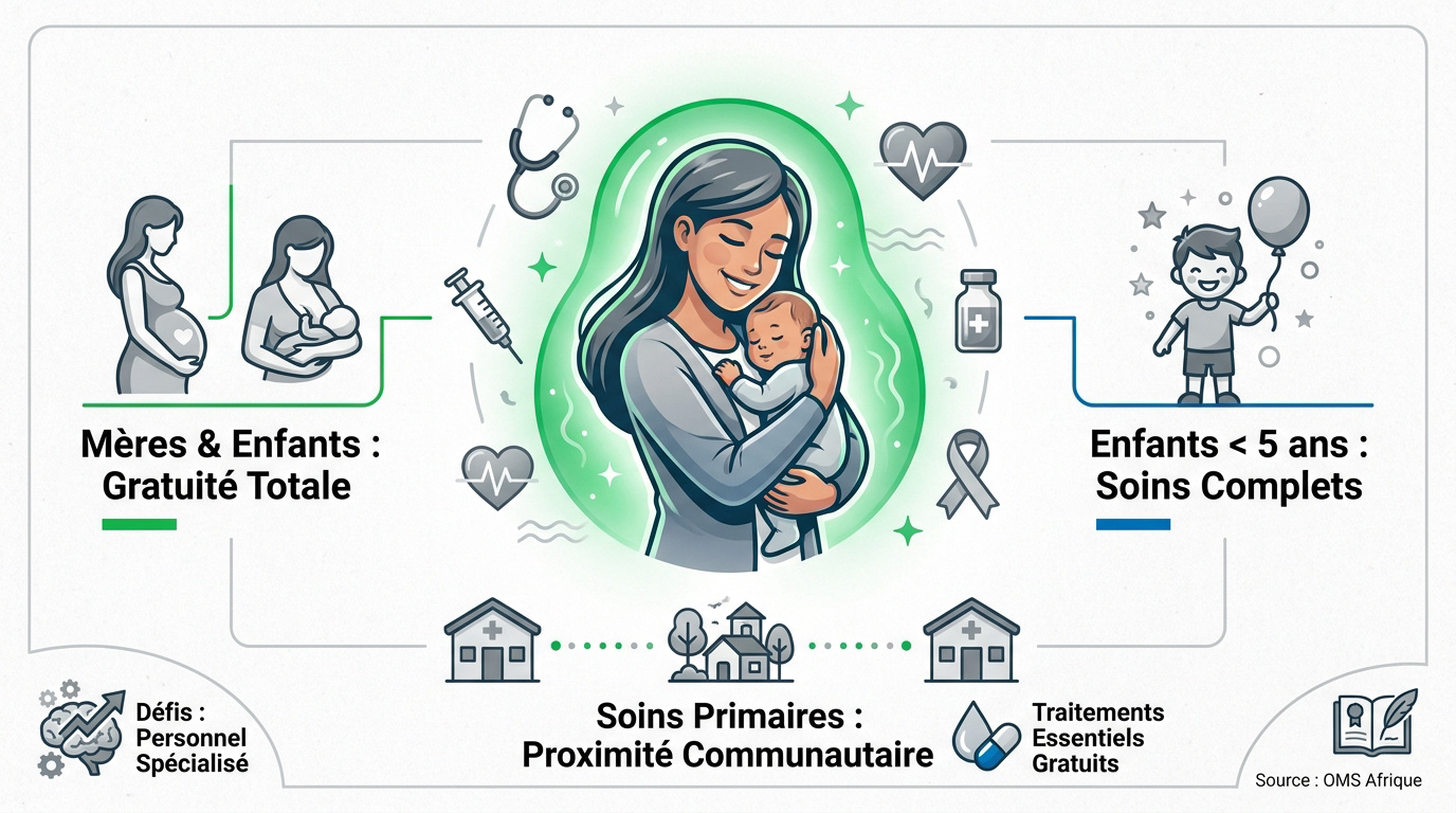 Femme portant son enfant lors d'une consultation médicale en Sierra Leone