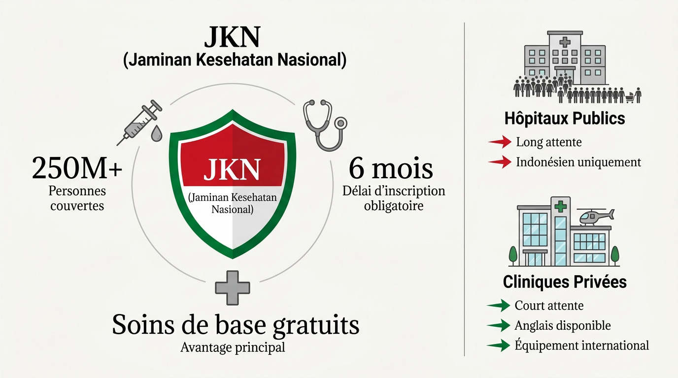 Comparaison entre hôpitaux publics et cliniques privées en Indonésie sous le système JKN