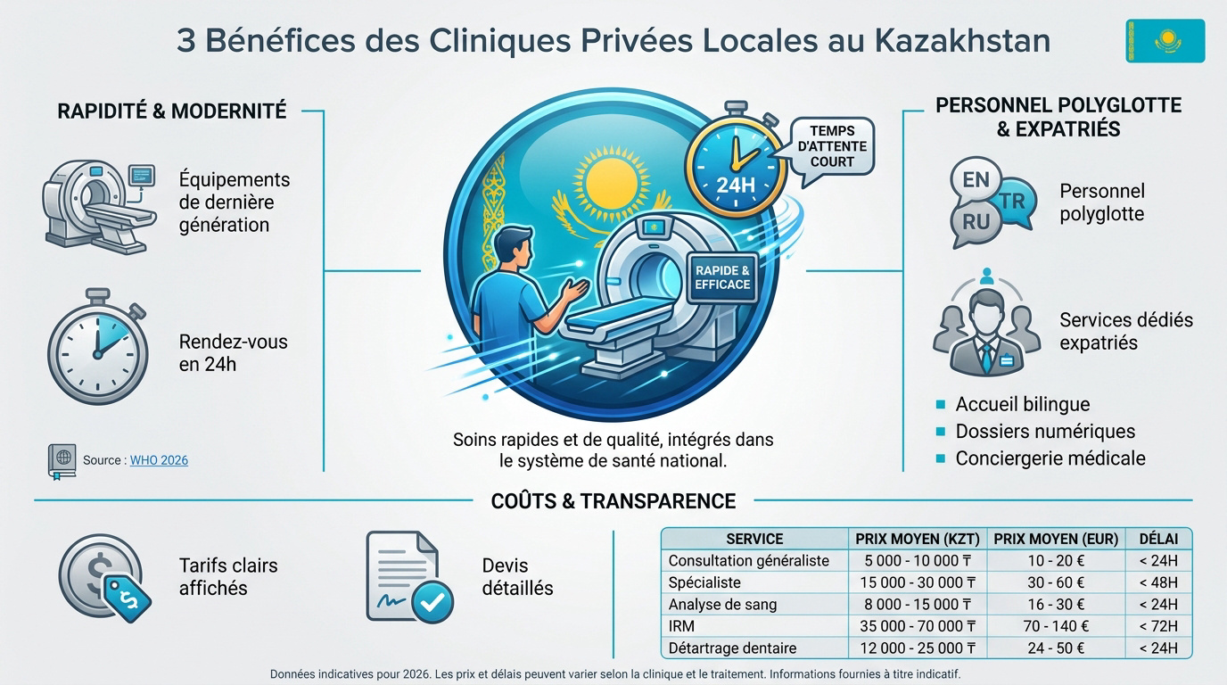Clinique privée moderne à Almaty pour expatriés