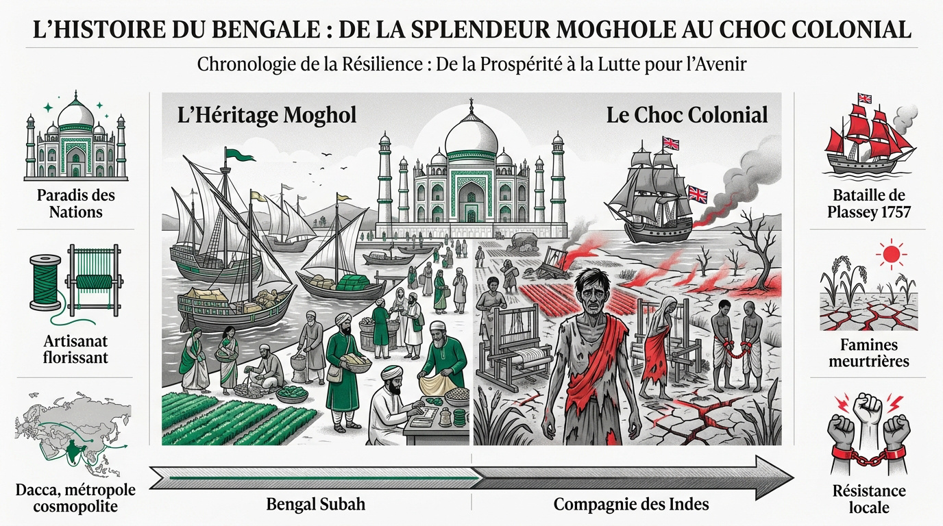 Splendeur de l'architecture moghole à Dacca au Bengale