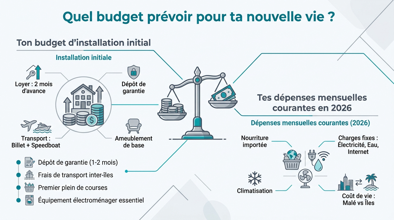 Estimation du budget pour s'installer et vivre aux Maldives en tant qu'expatrié