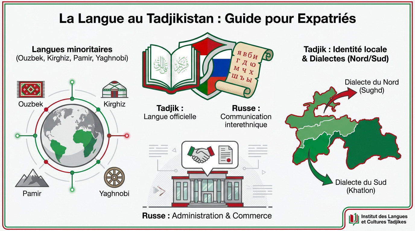 Expatriés discutant dans une rue de Douchanbé au Tadjikistan