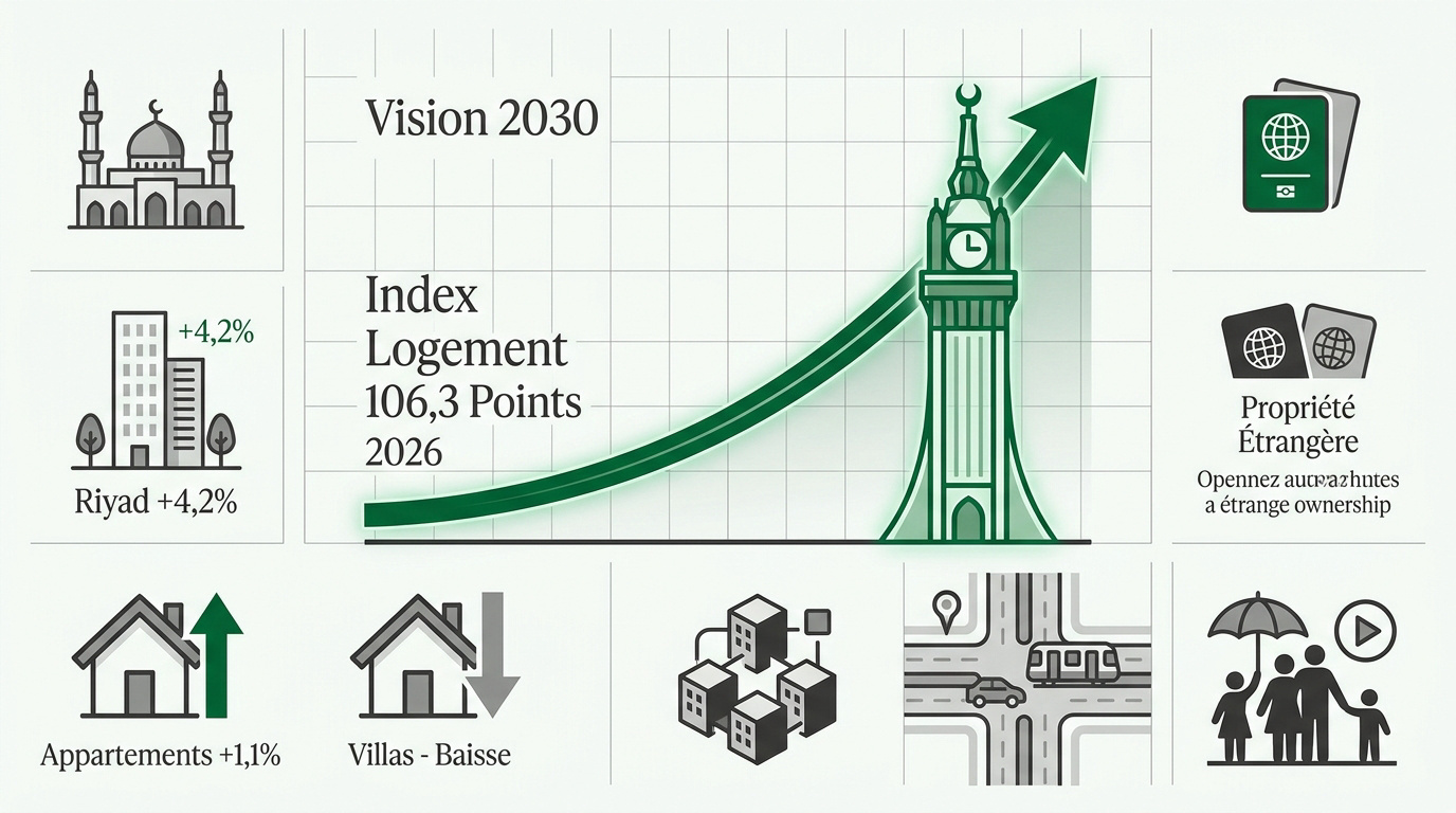 Immeubles modernes et projets immobiliers de la Vision 2030 en Arabie saoudite