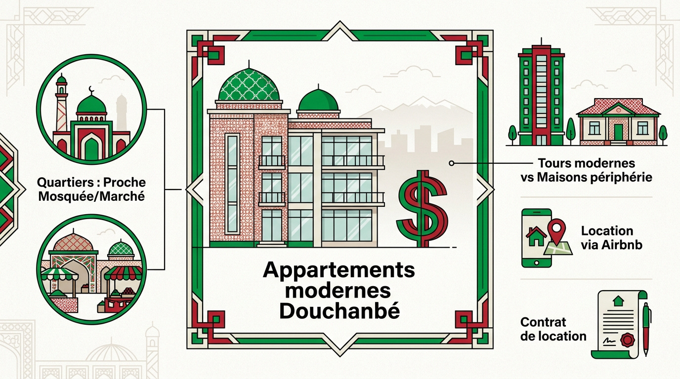 Appartements modernes et confortables dans le centre-ville de Douchanbé au Tadjikistan