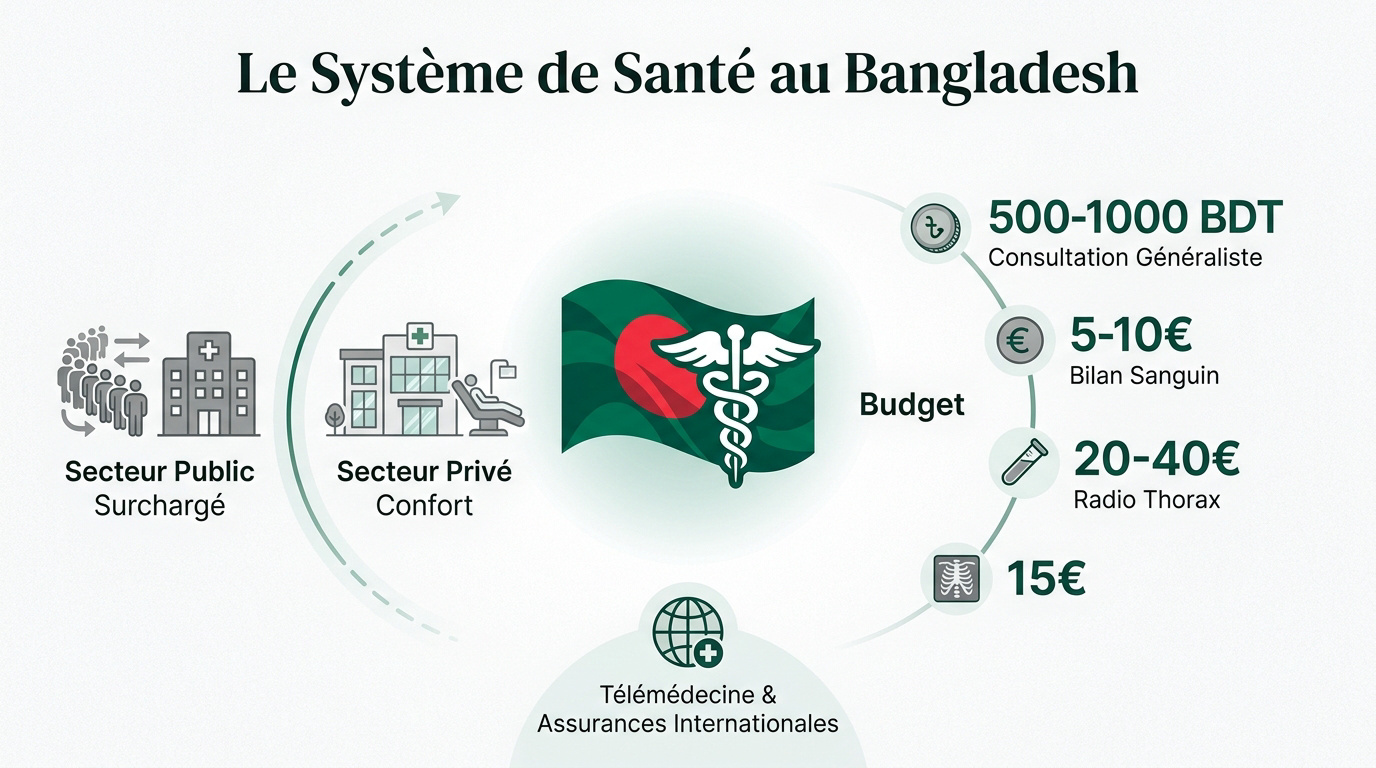 Hôpital privé moderne à Dhaka avec personnel soignant qualifié pour les expatriés