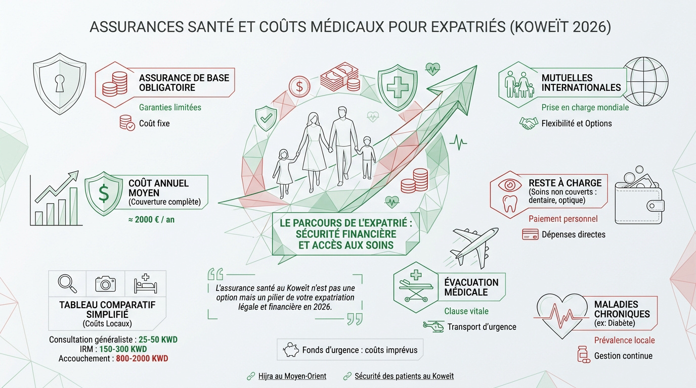 Consultation médicale et gestion du budget santé pour expatrié au Koweït