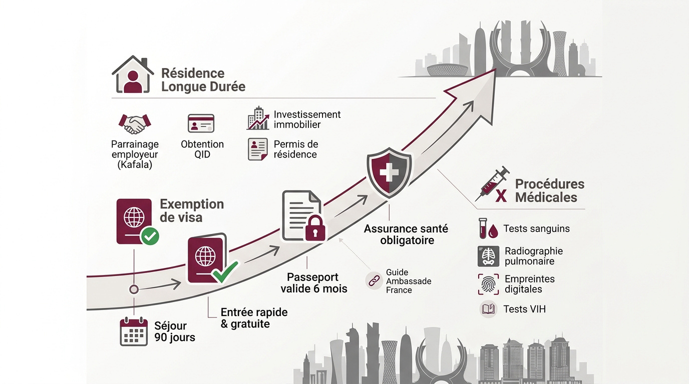 Formalités de visa pour s'installer au Qatar en tant qu'expatrié européen